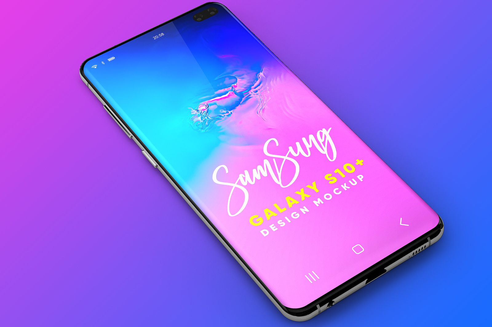 Samsung Galaxy S10+ Design Mockup Samsung Galaxy S10+ Design Mockup