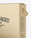 Metallic Rose Wine Bottles Box Mockup - Half Side View