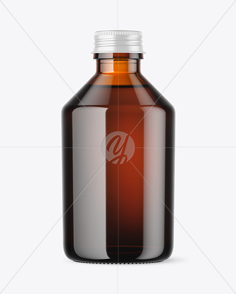 Amber Glass Bottle Mockup Amber Glass Bottle Mockup