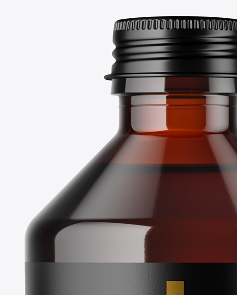 Dark Amber Glass Bottle Mockup Dark Amber Glass Bottle Mockup