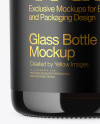 Dark Amber Glass Bottle Mockup