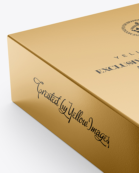 Metallic Box Mockup