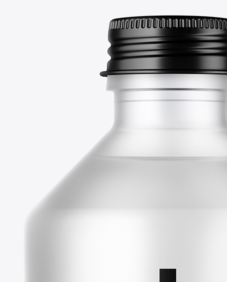 Frosted Glass Water Bottle Mockup