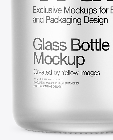 Frosted Glass Water Bottle Mockup