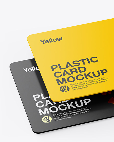 Two Plastic Cards Mockup