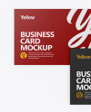 Two Paper Business Cards Mockup