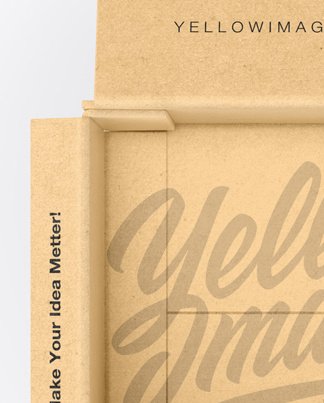 Opened Kraft Box Mockup Opened Kraft Box Mockup