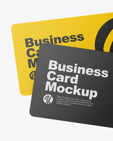 Glossy Business Cards Mockup