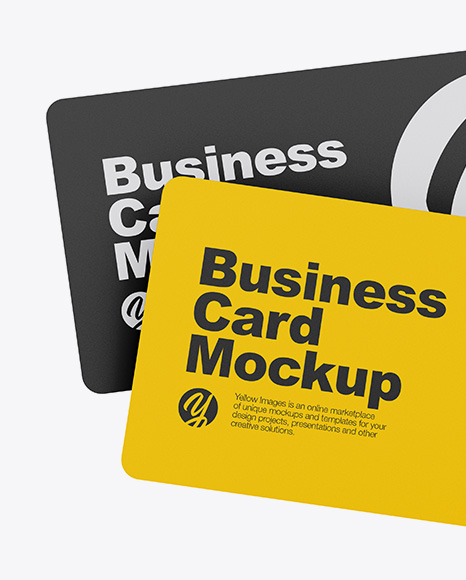 Matte Business Cards Mockup