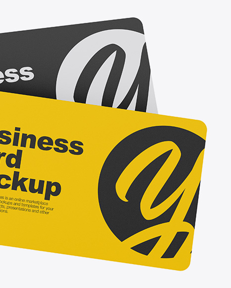 Matte Business Cards Mockup