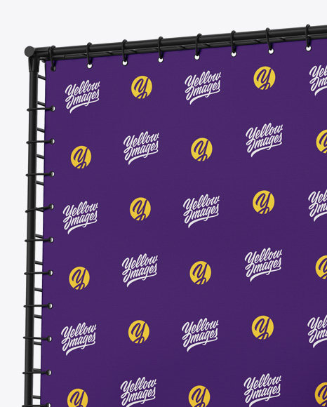 Press Wall Banner w/ Matte Frame Mockup