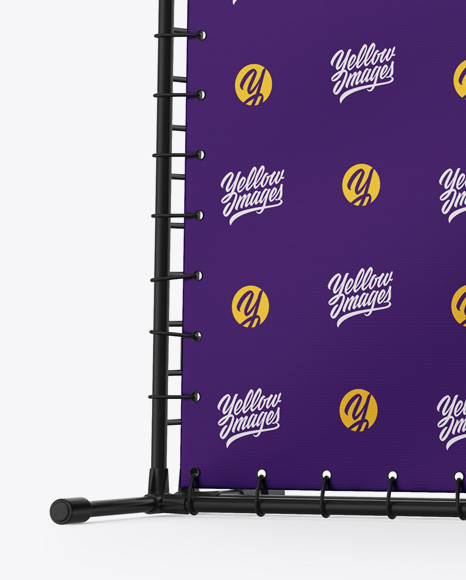 Press Wall Banner w/ Matte Frame Mockup