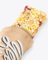 Opened Kraft Snack Bar Mockup