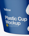 Glossy Plastic Cup Mockup