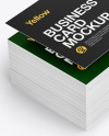 Stack of Business Cards Mockup