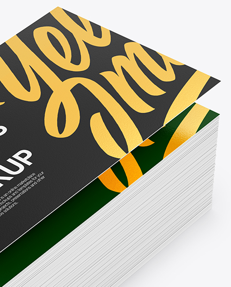 Stack of Business Cards Mockup