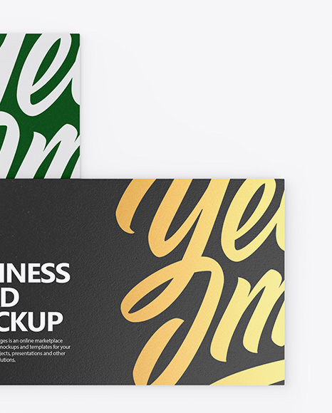 Two Textured Business Cards Mockup