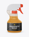 Frosted Plastic Sprayer Bottle Mockup