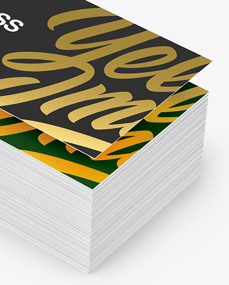 Stack of Business Cards Mockup