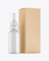 Glossy Dropper Bottle w/ Kraft Box Mockup