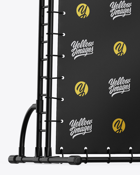 Press Wall Banner w/ Glossy Frame Mockup