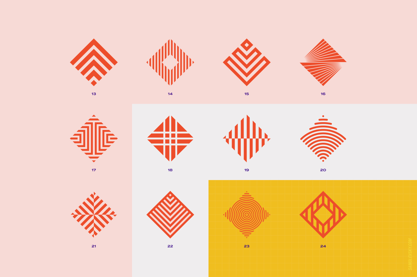 96 Geometric shapes &amp; logo marks collection Vol.2