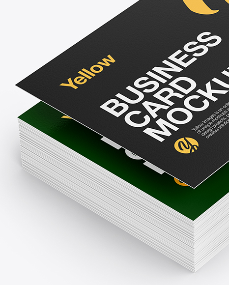 Stack of Business Cards Mockup