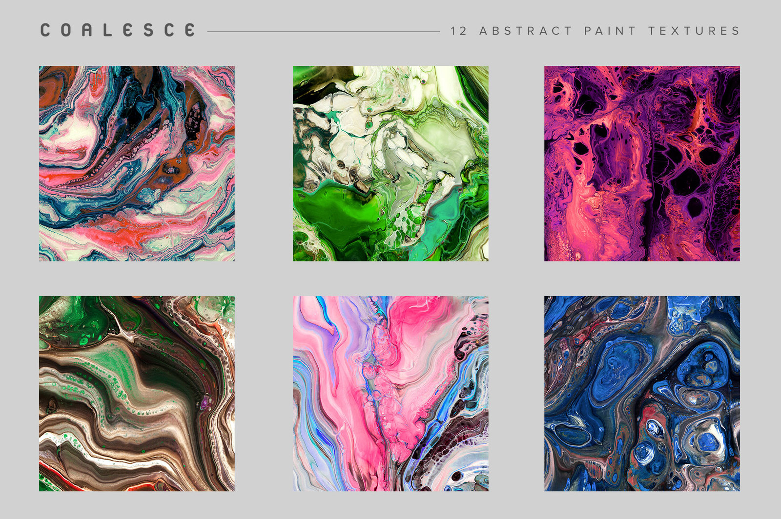 Coalesce: 12 Abstract Paint Textures Coalesce: 12 Abstract Paint Textures