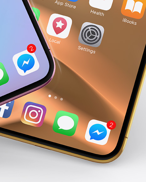 Two Apple iPhones X Mockup