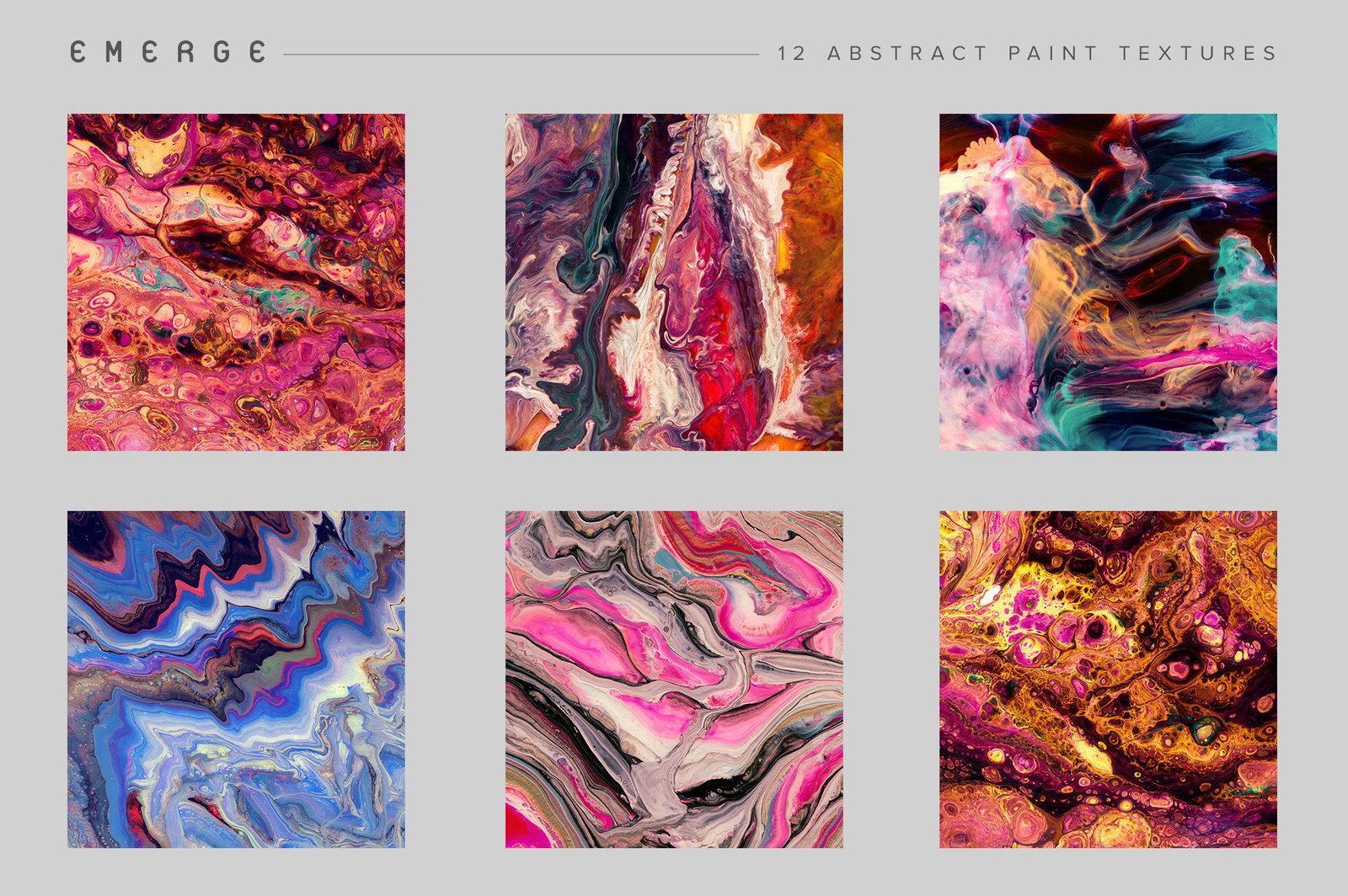 Emerge: 12 Abstract Paint Textures