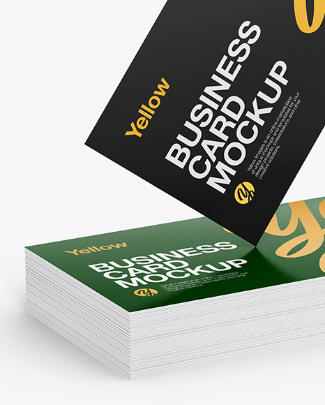 Stack of Business Cards Mockup