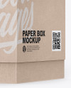 Square Kraft Box Mockup - Half Side View