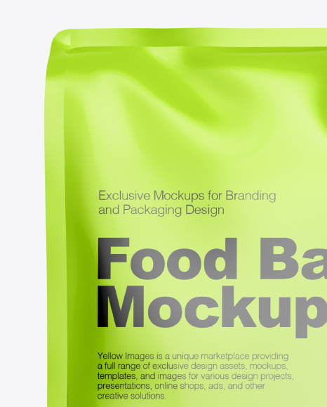 Glossy Food Bag Mockup