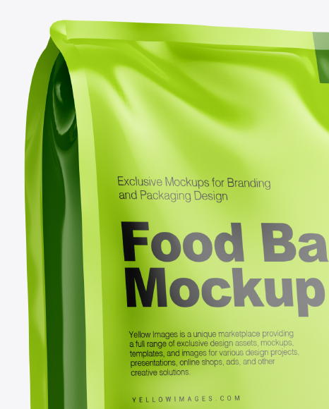 Glossy Food Bag Mockup Glossy Food Bag Mockup
