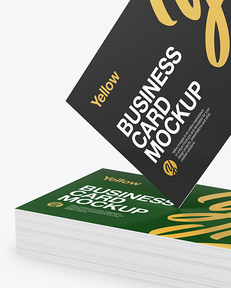 Stack of Business Cards Mockup