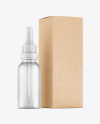 Frosted Glass Dropper Bottle w/ Kraft Box Mockup