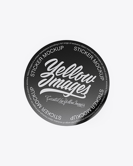 Textured Round Sticker Mockup