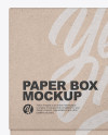 Kraft Box Mockup - Front &amp; Top Views