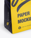 Paper Shopping Bag with Rope Handle Mockup - Halfside View (High-Angle Shot)