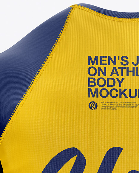 Men&#039;s Jersey on Athletic Body Mockup