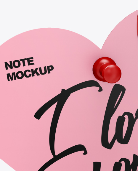 Two Heart Shaped Notes Mockup