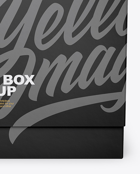 Square Textured Box Mockup - Front View