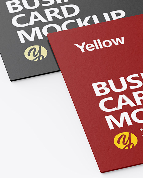 Paper Business Cards Mockup