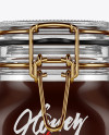 Glass Jar with Honey Mockup