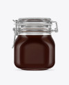 Glass Jar with Honey Mockup