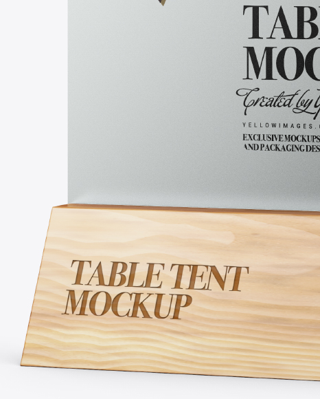 Metallic Table Tent Mockup