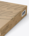 Kraft Pizza Box Mockup - Halfside View