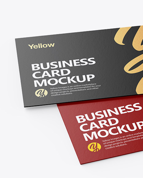 Paper Business Cards Mockup