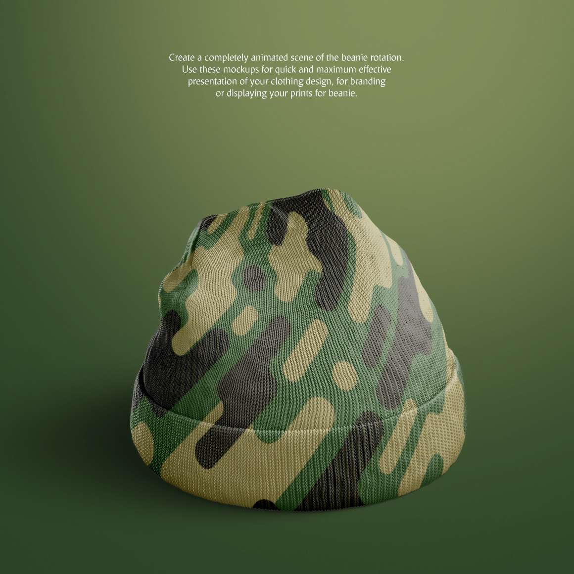 Knitted Beanie Animated Mockup Knitted Beanie Animated Mockup
