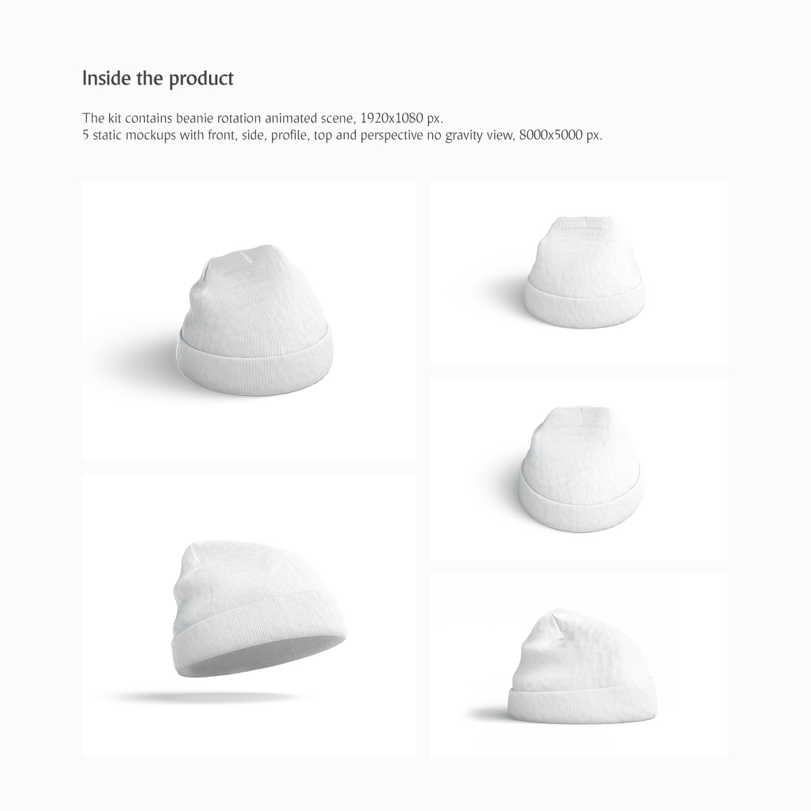 Knitted Beanie Animated Mockup Knitted Beanie Animated Mockup